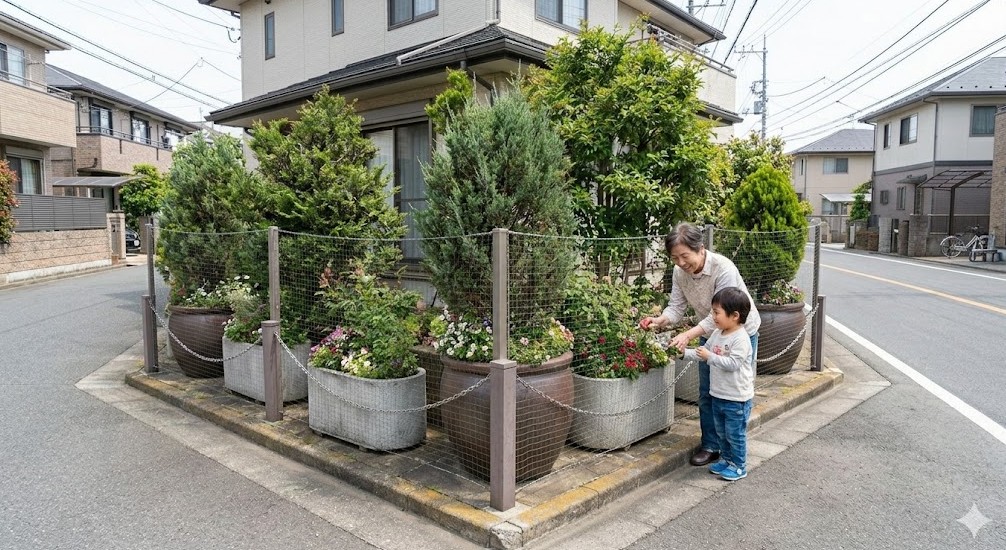 オープン外構の侵入防止はプランターが最適