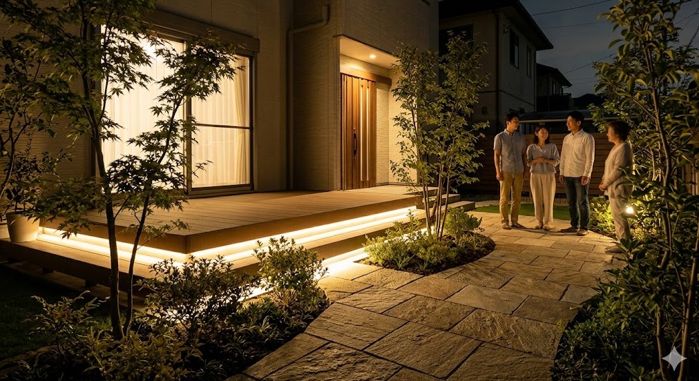 外構LEDテープライトのDIY成功へ