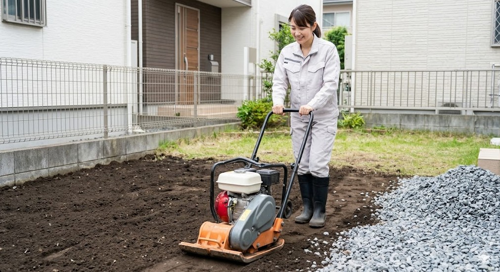 DIYで外構を砕石のみに仕上げる手順と材料費