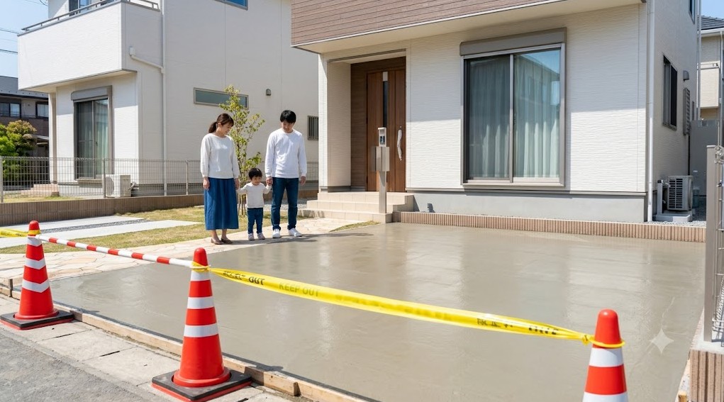 外構コンクリートが乾くまでの期間