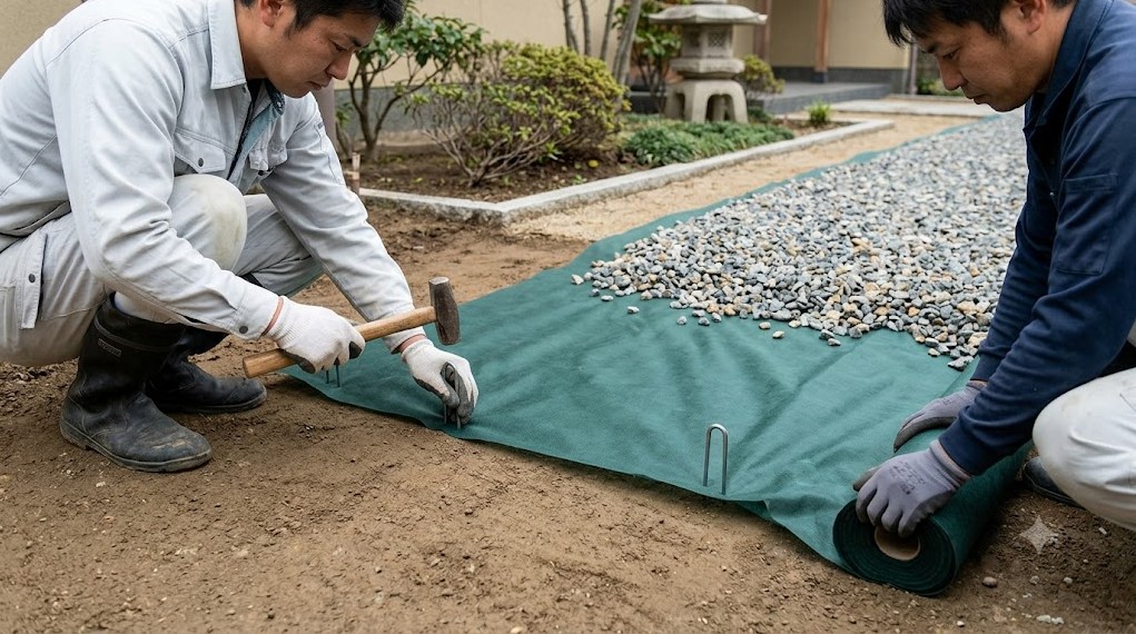 雑草で後悔しない防草シートと施工