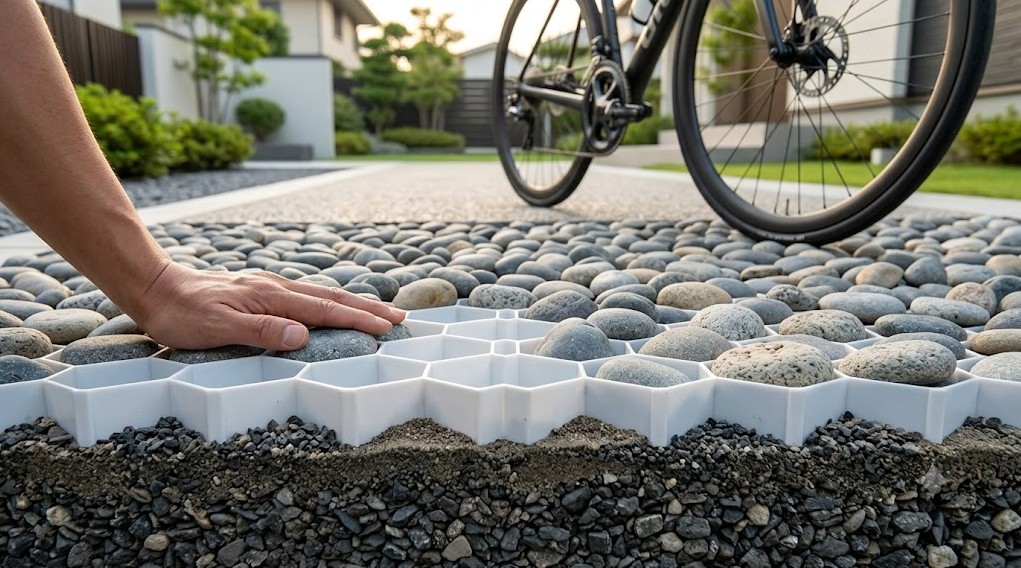 固まる砂の導入リスクと砂利安定材