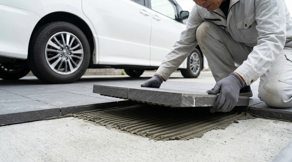 外構の駐車場にタイルを貼る施工条件