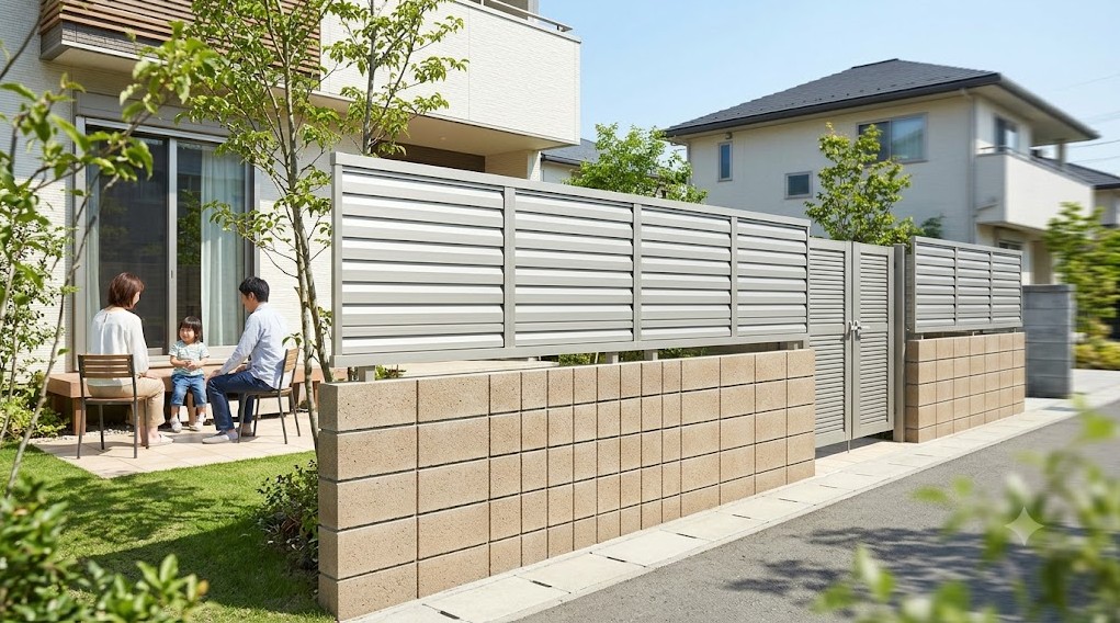 費用と安全を両立するフェンス併用