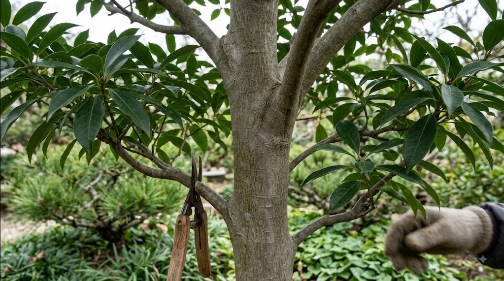 剪定の手間を省く常緑の外構植木