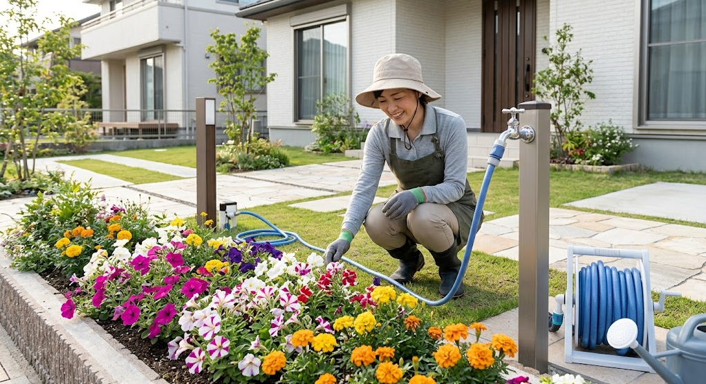 日当たりと水栓への動線を考慮する