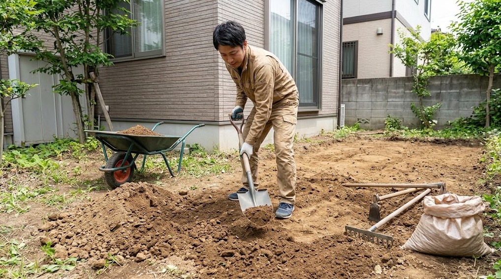 外構の砂利敷きDIY｜防草シート・残土処分・費用の注意点