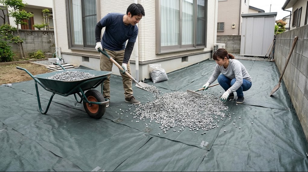 外構防草シート砂利の最強セット