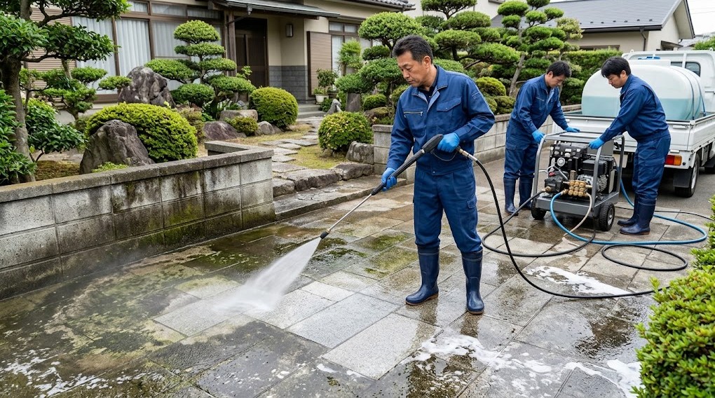 専門的なバイオ洗浄は外構掃除業者へ